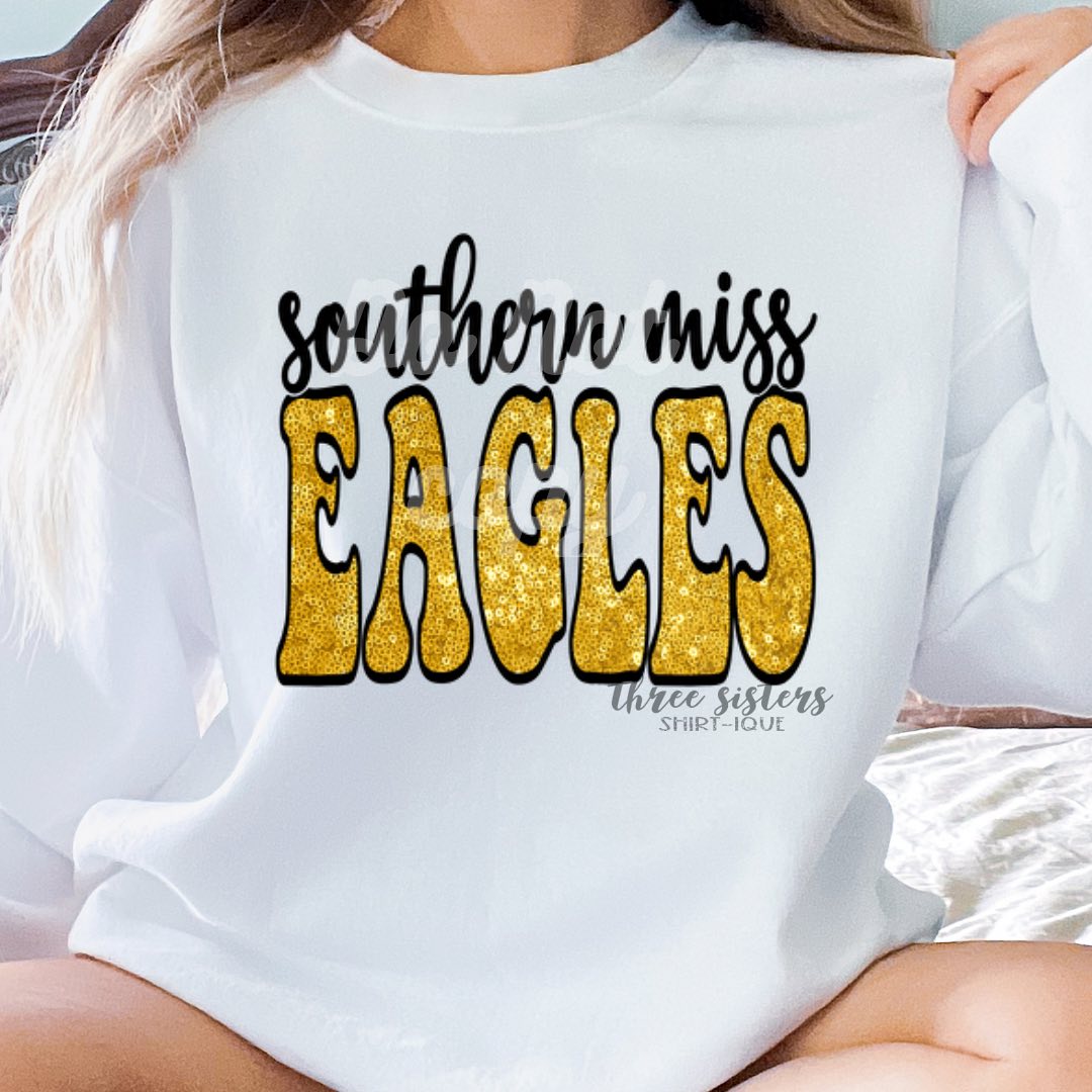 Southern Miss Faux Sequin – Threesistersshirtique