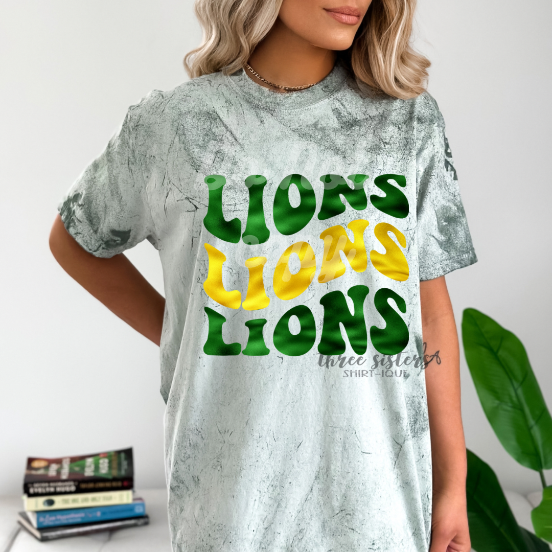 Foiled Lions Wavy Stack