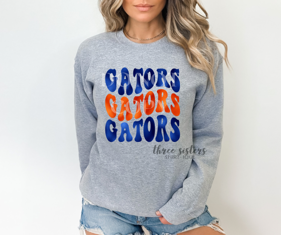 Foil Gators Wavy Stack Royal/Orange