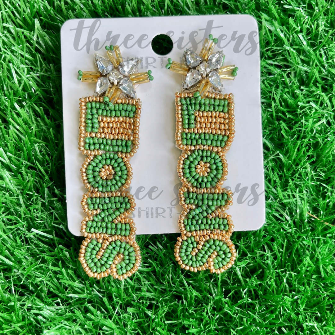 Lions Beaded Earrings