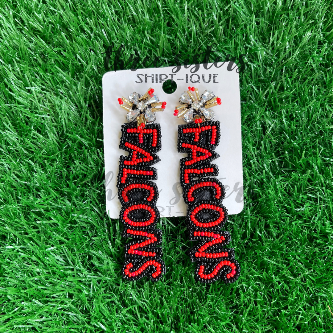 Falcons Beaded Earrings