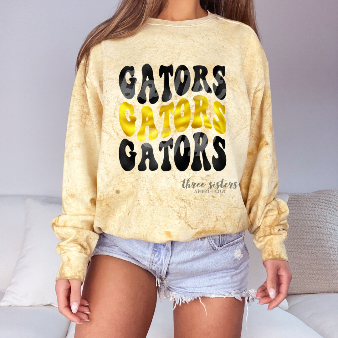 Foil Gators Wavy Stack Black/Gold