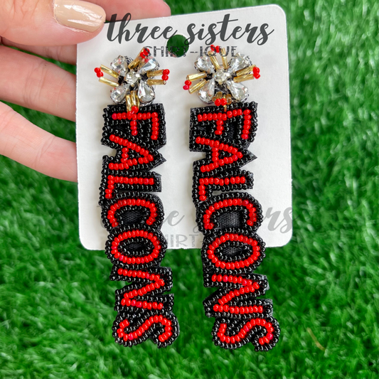Falcons Beaded Earrings