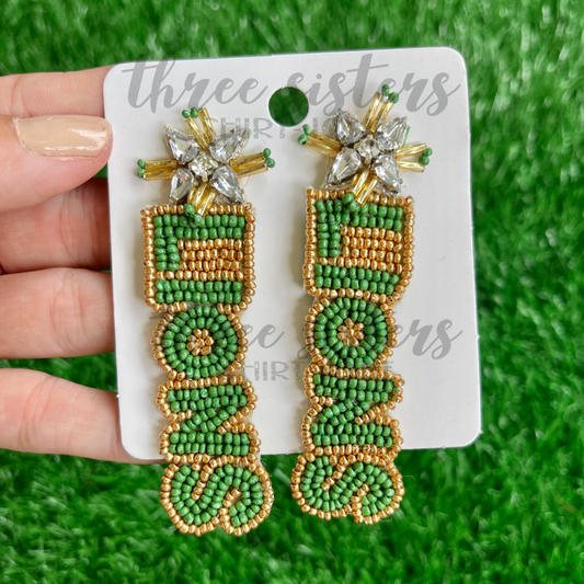 Lions Beaded Earrings