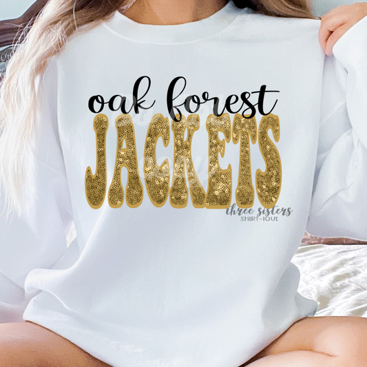 Oak Forest Jackets Faux Sequin