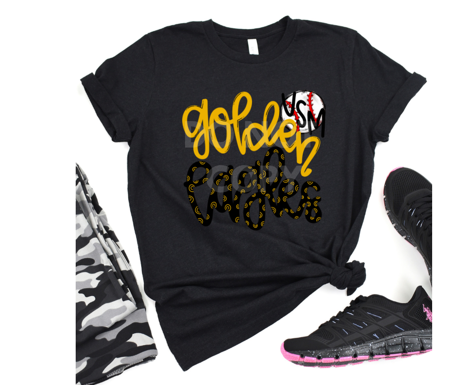 Funky Hand Lettered GOLDEN EAGLES Baseball