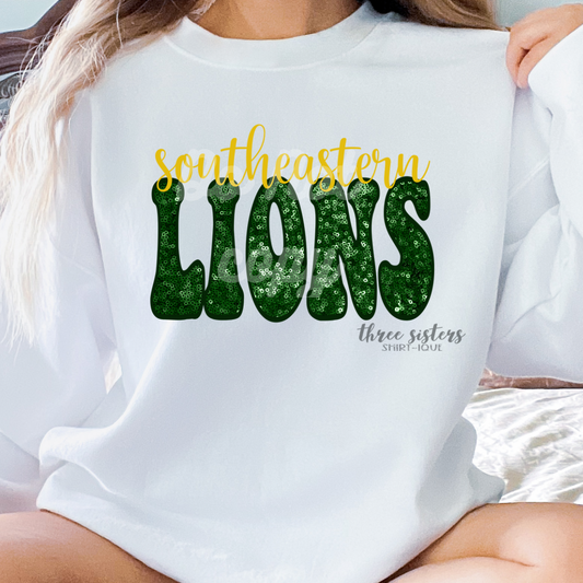 Southeastern Lions Faux Sequin