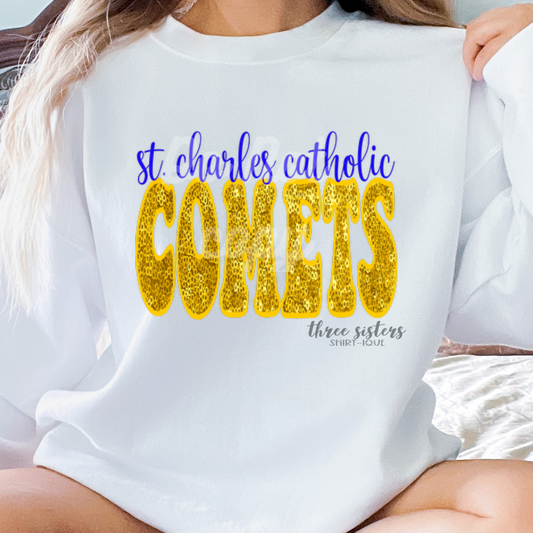 SCC Comets Faux Sequin