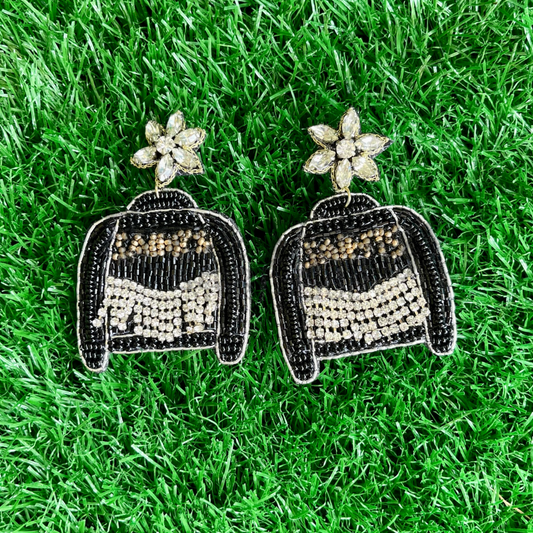 Saints Jacket Beaded Earrings