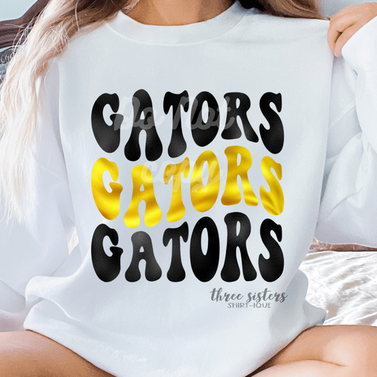 Foil Gators Wavy Stack Black/Gold