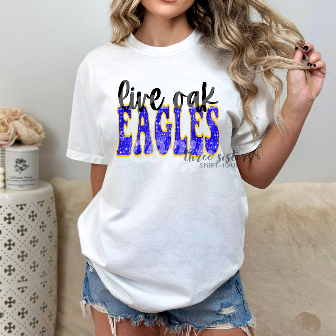 Live Oak Eagles Faux Sequin