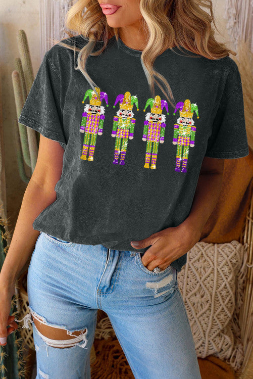 Sequin Mardi Gras Nutcracker Tshirt PREORDER