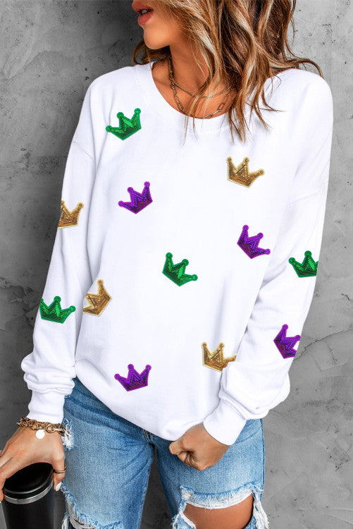 Sequin Crown Sweatshirt PREORDER