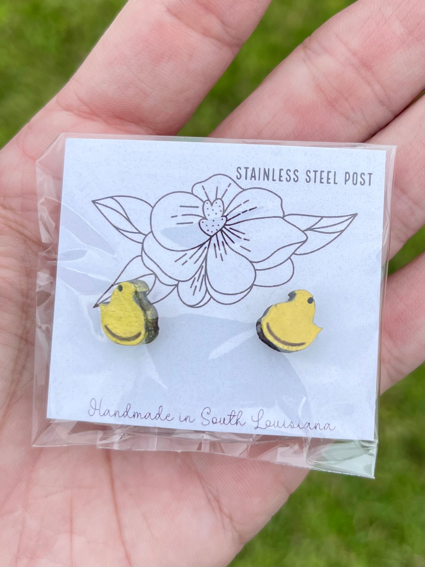 Yellow Chick Stud earrings