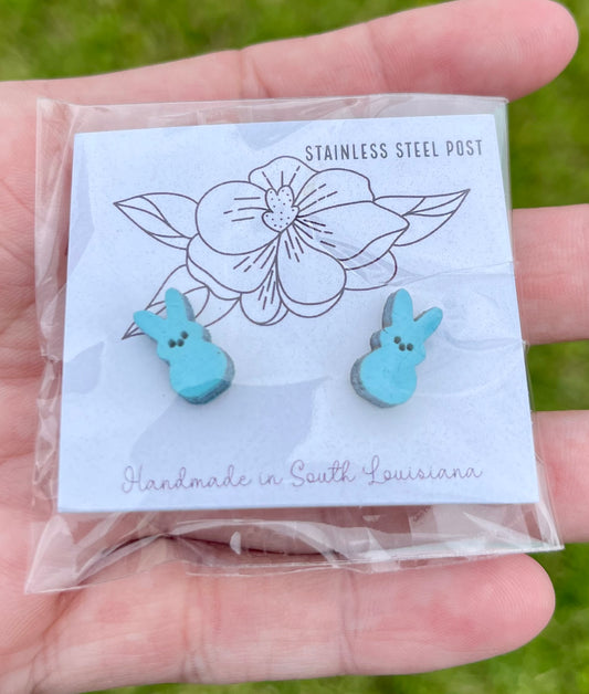Blue Bunny Stud earrings